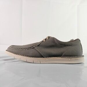 Clarks Men Forge Run Olive Canvas Moccasin Loafers Shoes Size 10.5
